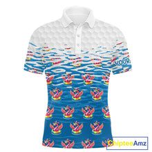 Load image into Gallery viewer, Flamingo Golf Clothing Waving Summer Golf Shirt Funny Custom Floral Golf Polo, Best Golf Gifts NYN2937