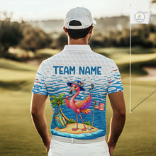 Load image into Gallery viewer, Flamingo Golf Clothing Waving Summer Golf Shirt Funny Custom Floral Golf Polo, Best Golf Gifts NYN2937