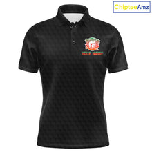 Load image into Gallery viewer, Tropical Black Golf Ball Polo Golf Shirts For Men Custom Splatter Golf Team Attire For Golfers NYN3153