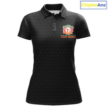 Load image into Gallery viewer, Tropical Black Golf Ball Polo Golf Shirts For Women Custom Splatter Golf Team Attire For Golfers NYN3153