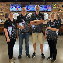 Load image into Gallery viewer, Bull &amp; Dartboard Custom Grunge Men's Darts 1/4-Zip Shirt Holographic Darts Team Jersey NYN2353