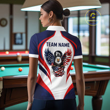 Load image into Gallery viewer, Custom 250 Years Freedom Eagle 8 Ball Pool Billiard Shirt For Women Patriotic Billiard Apparel NYN2633