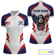 Load image into Gallery viewer, Custom 250 Years Freedom Eagle 8 Ball Pool Billiard Shirt For Women Patriotic Billiard Apparel NYN2633