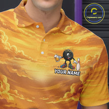 Load image into Gallery viewer, Mens Funny Beer Bowling Ball Shirts For Men Custom Team Polo Quarter-Zip Bowling Jerseys NYN3454