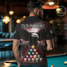 Load image into Gallery viewer, Red Grunge Eagle 8 Ball Billiard Pool Shirt For Men Custom Claws Billiard Attire Team Jersey NYN3063