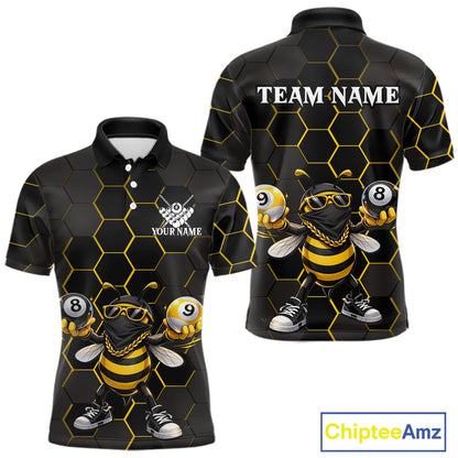 Hexagon Funny Thief-Bee 8 Ball And 9 Ball Men Billiard Pool Jersey Custom Billiard Team Appeal NYN2760