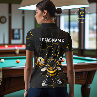 Hexagon Funny Thief-Bee 8 Ball And 9 Ball Women Billiard Pool Jersey Custom Billiard Team Appeal NYN2760