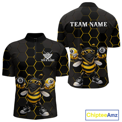 Hexagon Funny Thief-Bee 8 Ball And 9 Ball Men Billiard Pool Jersey Custom Billiard Team Appeal NYN2760
