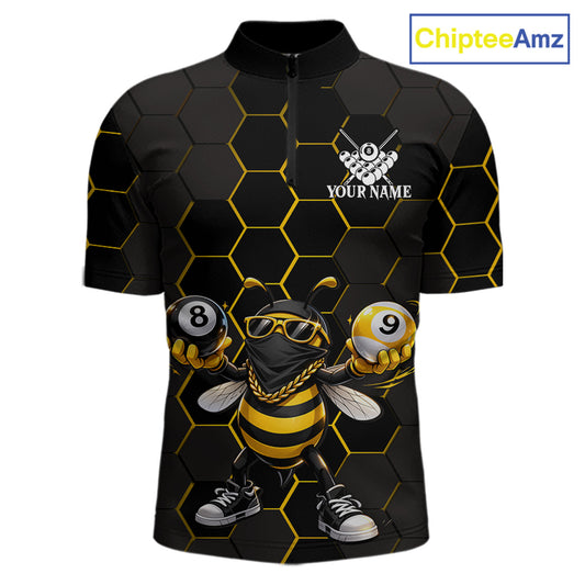 Hexagon Funny Thief-Bee 8 Ball And 9 Ball Men Billiard Pool Jersey Custom Billiard Team Appeal NYN2760