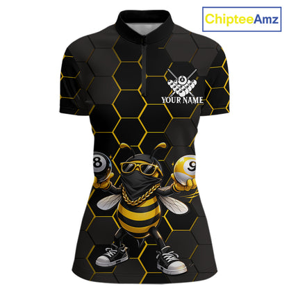 Hexagon Funny Thief-Bee 8 Ball And 9 Ball Women Billiard Pool Jersey Custom Billiard Team Appeal NYN2760