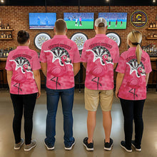 Load image into Gallery viewer, Custom Pink Flamingo Camouflage Dartboard Men Darts Polo League Shirts Funny Dart Jerseys NYN2206