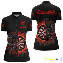 Load image into Gallery viewer, Turquoise Funny Muscle Bull Dartboard Custom Funny Darts Quarter-Zip Shirt For Women Dart Jerseys NYN1955