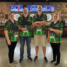 Load image into Gallery viewer, Cheer Beer &amp; Play Dartboard Shamrock Women Darts Quarter-Zip Shirt Custom St Patrick's Day Darts Jersey NYN2534