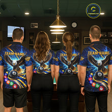 Load image into Gallery viewer, Thunder Lightning Blue Horror Eagle 8 Ball Pool Billiard Shirt For Women Custom Billiard Team Jersey NYN2939