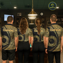 Load image into Gallery viewer, Black &amp; Gold 8 Ball Crown Billiard Polo &amp; 1/4 Zip Shirt For Women Custom Tribal Pool Team Jerseys NYN2944