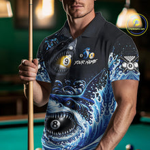Load image into Gallery viewer, Funny Shark Waving Pool 8 Ball &amp; 9 Ball Billiard Shirt For Men Personalized Ball Billiard Attire NYN2590