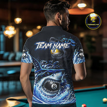 Load image into Gallery viewer, Funny Shark Waving Pool 8 Ball &amp; 9 Ball Billiard Shirt For Men Personalized Ball Billiard Attire NYN2590