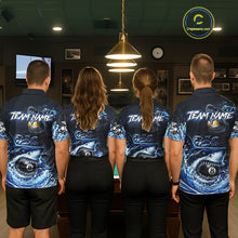 Load image into Gallery viewer, Funny Shark Waving Pool 8 Ball &amp; 9 Ball Billiard Shirt For Men Personalized Ball Billiard Attire NYN2590
