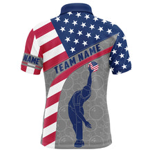 Load image into Gallery viewer, Camo US Flag Bowling Shirt Patritotic Bowling Team Jersey Polo Bowling Shirt for Men QZT256