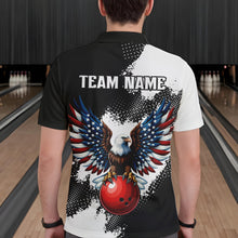 Load image into Gallery viewer, Custom Bowling Shirt Eagle Bowling Team Jersey Men Polo Shirt for Bowlers QZT296