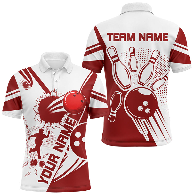 Personalized Bowling Shirt for Men Bowling Team League Polo Shirt for Men QZT408