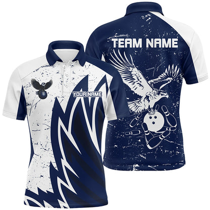 Personalized Men Eagle Bowling Shirts Polo Bowling Jersey Bowling League Multicolor QZT463