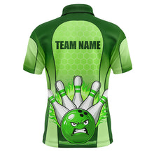 Load image into Gallery viewer, Personalized Bowling Shirt Green Men Polo Bowling Jersey Bowling Team League Unisex QZT278