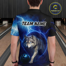 Load image into Gallery viewer, Custom Bowling Shirts for Men Thunder Bowling Jerseys Bowling Team League Polo &amp; Quarter-Zip QZT704