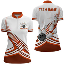 Load image into Gallery viewer, Personalized Women's Bowling Jersey Quarter Zip Bowling Team Shirts Bowling Gifts QZT502