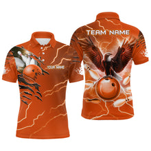 Load image into Gallery viewer, Personalized Men Polo Eagle Bowling Shirts Bowling Team League QZT437