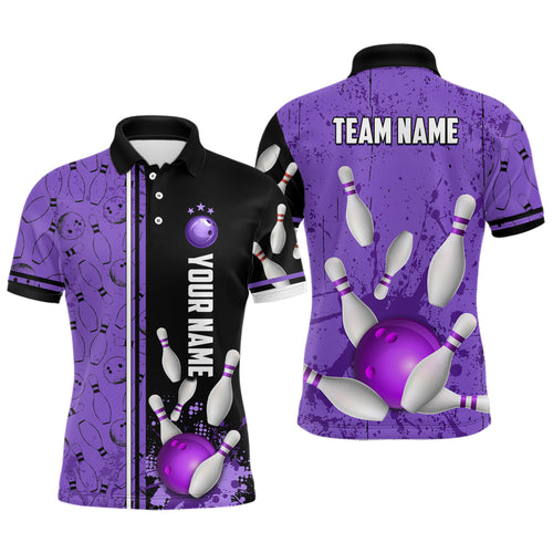 Custom Men Bowling Team Shirts Polo Bowling Jersey Bowling League Muticolor QZT474