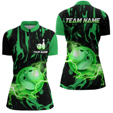 Load image into Gallery viewer, Custom Women Bowling Shirts Quarter Zip Bowling Jersey Multicolor QZT484