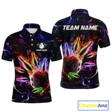 Load image into Gallery viewer, Custom Colorful Bowling Team Shirt for Men Bowling League Jersey Bowlers Gift QZT728