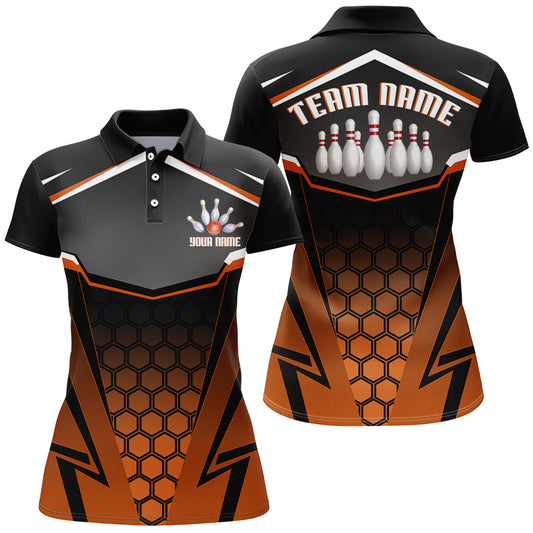 Custom Bowling Shirt for Women Bowling Jersey Bowling Team League Polo Shirt QZT71