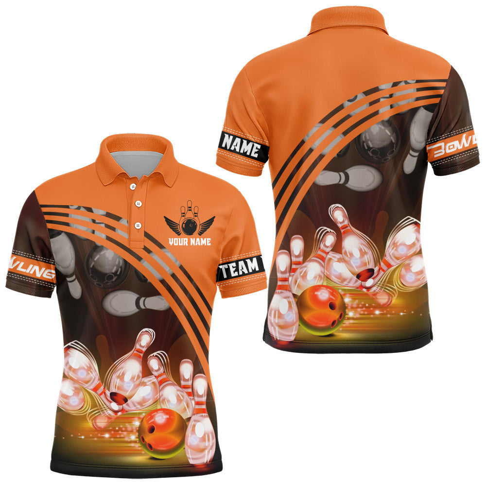 Custom Bowling Shirt for Men Bowling Jersey Bowling Team League Polo Shirt QZT45