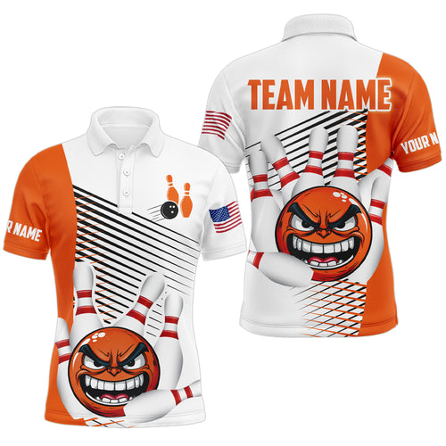 Custom Bowling Shirt Funny Bowling Polo Shirt for Men Bowling Team Jersey Polo Shirt Unisex QZT254