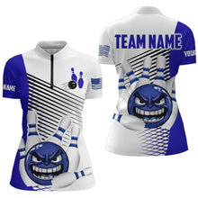 Load image into Gallery viewer, Custom Bowling Shirt Funny Bowling Shirt for Women Bowling Team Jersey 1/4 Zip Shirt Unisex QZT254