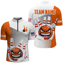 Load image into Gallery viewer, Custom Bowling Shirt Funny Bowling Shirt for Men Bowling Team Jersey 1/4 Zip Shirt Unisex QZT254