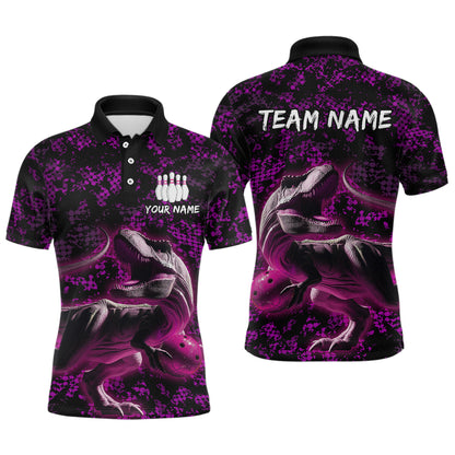 Custom Purple Bowling Shirt Sauropod Bowling Jersey Quarter Zip Bowling League QZT632