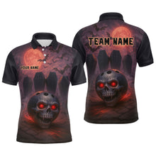 Load image into Gallery viewer, Custom Skull Bowling Team Shirt Vampire Bowling Jersey for Men Bowling Outfit Polo &amp; 1/4 Zip QZT751