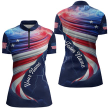 Load image into Gallery viewer, American Bowling Shirt for Men Women Custom Quarter-Zip Bowling Team League QZT616