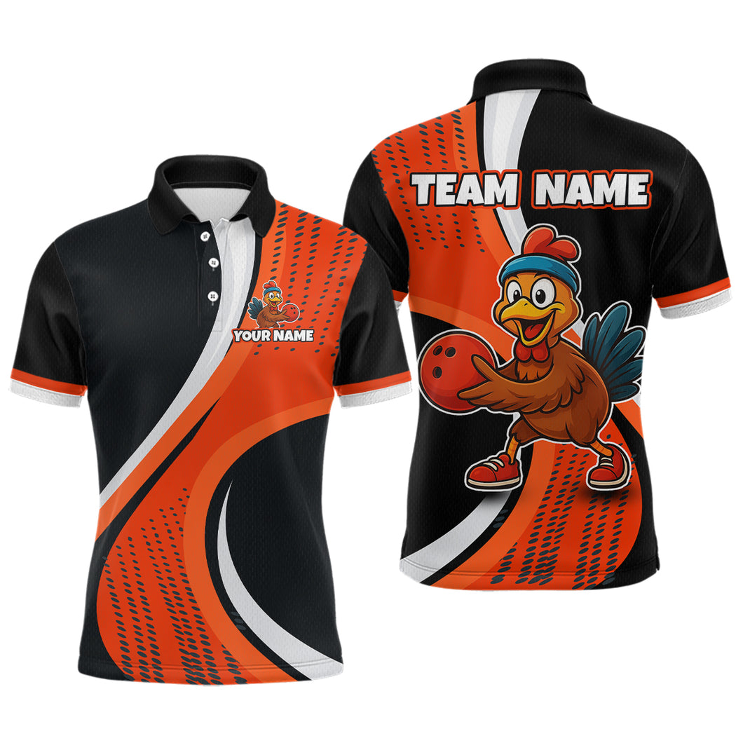 Custom Funny Turkey Bowling Team Shirt Unisex for Men Polo & Quarter-Zip Bowling Outfit QZT756