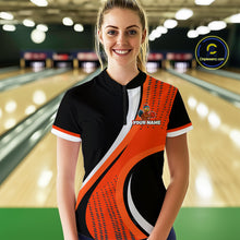 Load image into Gallery viewer, Custom Funny Turkey Bowling Team Shirt Unisex for Women Polo &amp; Quarter-Zip Bowling Outfit QZT756