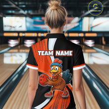 Load image into Gallery viewer, Custom Funny Turkey Bowling Team Shirt Unisex for Women Polo &amp; Quarter-Zip Bowling Outfit QZT756