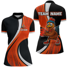 Load image into Gallery viewer, Custom Funny Turkey Bowling Team Shirt Unisex for Women Polo &amp; Quarter-Zip Bowling Outfit QZT756