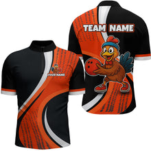 Load image into Gallery viewer, Custom Funny Turkey Bowling Team Shirt Unisex for Men Polo &amp; Quarter-Zip Bowling Outfit QZT756
