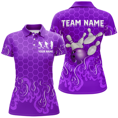 Personalized Polo Shirt for Bowlers Bowling Shirt for Women Bowling Team League QZT406