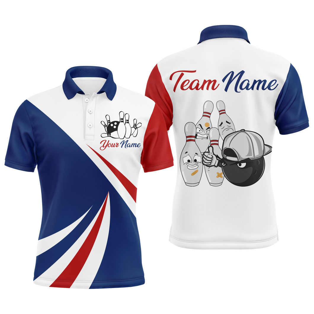 Bowling Shirts Camo US Flag Bowling Polo Zip Bowling Team League for Men QZT416