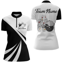 Load image into Gallery viewer, Bowling Shirts Camo US Flag Bowling 1/4 Zip Bowling Team League for Women QZT416