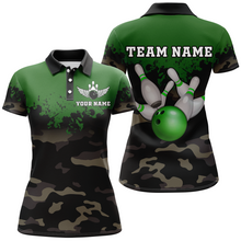 Load image into Gallery viewer, Personalized 3D Polo Bowling Team Shirts Women Camouflage Bowling Jersey Multicolor QZT503